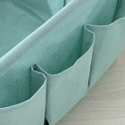 Корзинка для хранения Доляна «Тая», 3 кармана, 30×24×18 см, бирюзовая - Фото 4