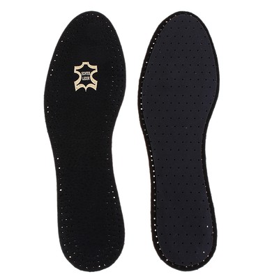 Стельки для обуви Leder BLACK, кожаные, с активированным углём, антибактериальные, размер 41-42