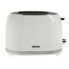 Тостер Centek СТ-1432 WHITE, 850 Вт, 7 режимов прожарки, 2 тоста, стоп, белый - фото 51476627