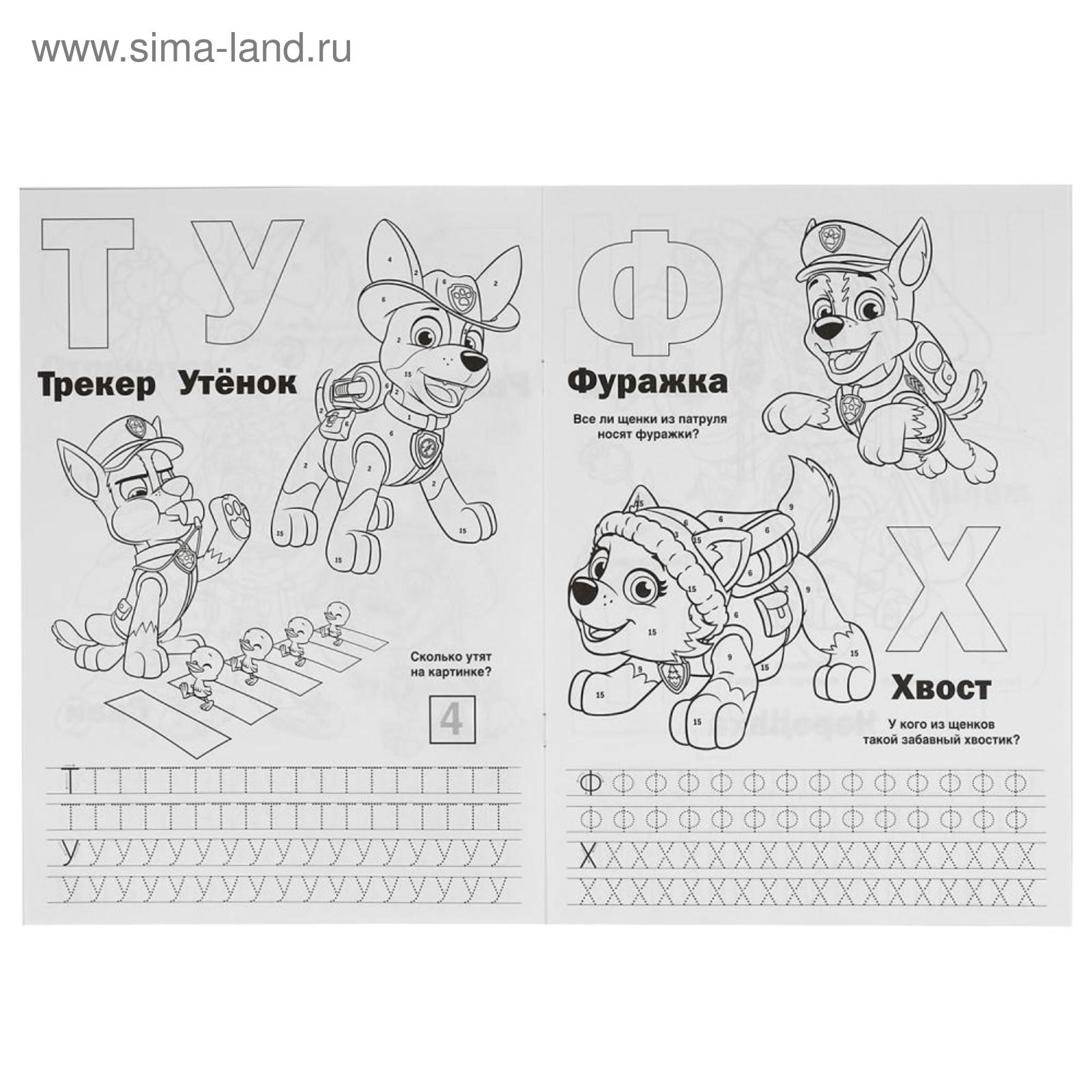 Раскраска по номерам с азбукой «Щенячий патруль», 16 стр. (5258762) -  Купить по цене от 36.30 руб. | Интернет магазин SIMA-LAND.RU