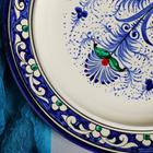 Блинница Риштанская Керамика "Цветы", 26 см, синий - фото 4312477
