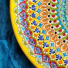 Ляган Риштанская Керамика "Узоры", 36 см, жёлтый - фото 4312493