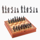 Шахматы сувенирные "Средневековье", h короля-8 см, h пешки-5.6 см. d-2 см, 36 х 36 см - фото 10852092