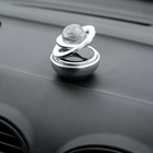 Аксессуар на панель автомобиля, гравитационные кольца, вращается от солнца, металл, серебро - Фото 3