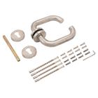 Комплект ручек «Крит» РФ-5559-НЖ нержавеющая сталь с накладками - Фото 2