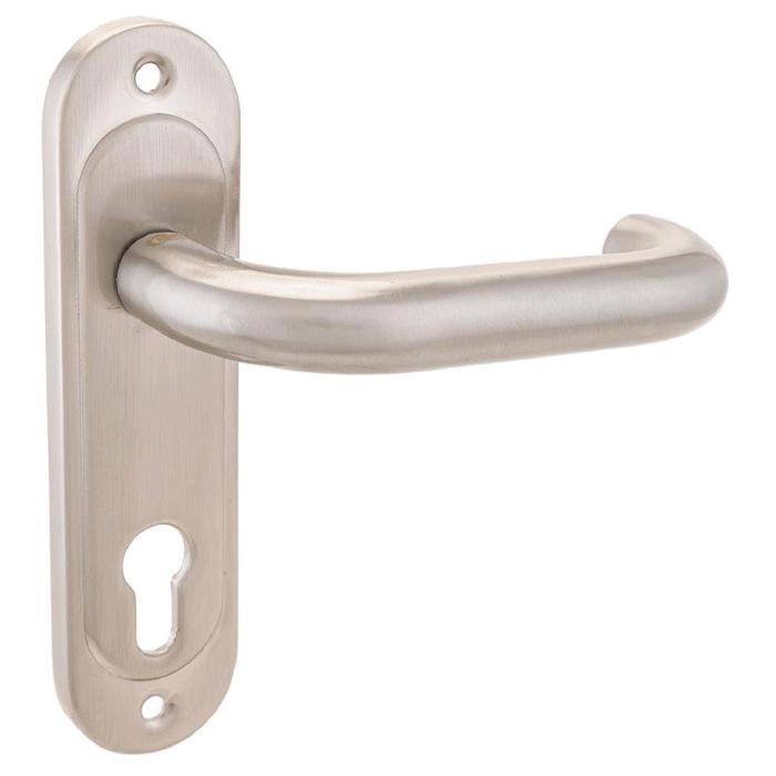 Комплект ручек «Крит» Р72-4949У-Хш 9×9 мм для противопожарной двери, цвет шлифованный хром - Фото 1