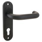 Комплект ручек «Крит» Р72-4949У-Чш 9×9 мм д/противопожарной двери, черная шагрень - Фото 1