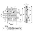 Замок врезной тяж. «Крит» ЗВк-7РМ-006 вкладной, торц. зщ, б/о, без ЦМ, м/о 85 мм - Фото 2