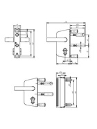 Замок врезной с ручками для калитки «Симеко» ЗК-60 без ц/м - Фото 3