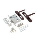 Замок врезной с ручками «Птимаш» ЗВ4-3.08 (ЗВ4-1.55), м/о 55, цвет медь - Фото 2