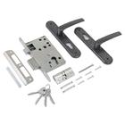 Замок врезной с ручками «Птимаш» ЗВ4-3.08, ЗВ4-1.55, м/о 55, цвет серебро - Фото 2