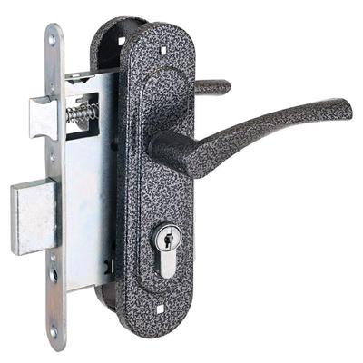 Замок врезной с ручками «Птимаш» ЗВ4-3.07 (ЗВ4-0623), м/о 55, цвет серебро