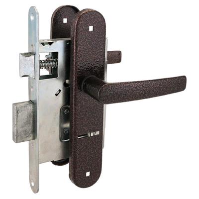 Замок врезной с ручками «Птимаш» ЗВ9-4.08, ЗВ9 классика, цвет медь