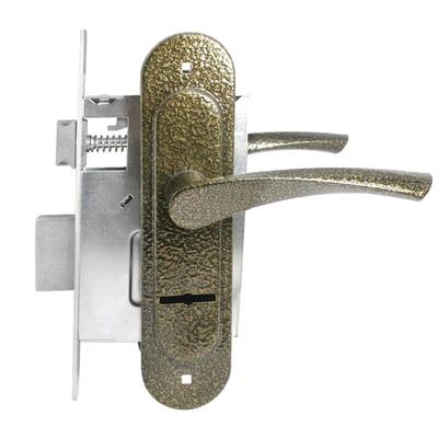 Замок врезной с ручкам «Птимаш» ЗВ9-4.07 (ЗВ9-0623) с пружиной, цвет бронза