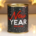 Носки в банке "New year" (внутри носки женские, цвет белый) (комплект 5 шт) - фото 25266099