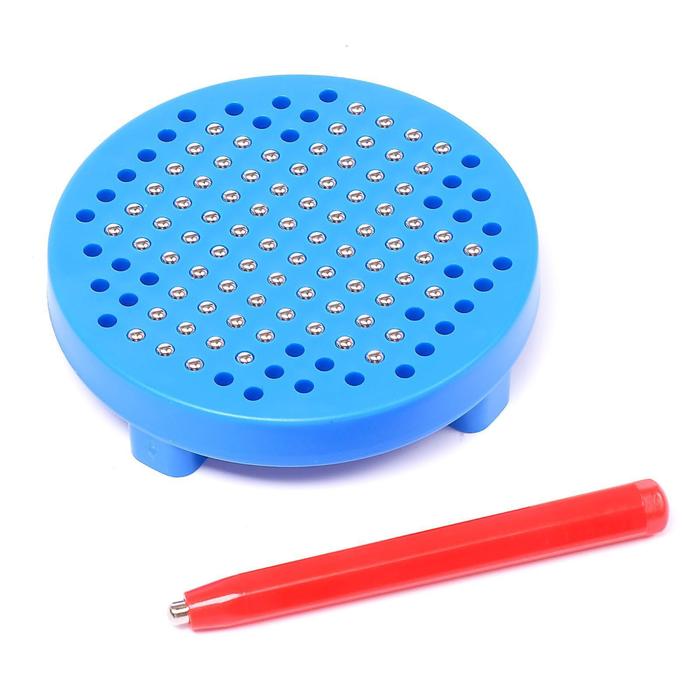 Планшет обучающий «Магнитное рисование», 120 отверстий, цвета МИКС - Фото 1