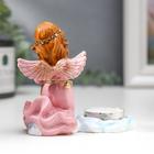 Фигурка - подсвечник на 1 свечу со свечой «Девочка-ангел в розовом платье», полистоун, 9×12×5.2 см - Фото 4