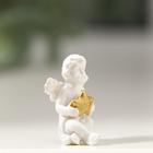 Сувенир полистоун "Белоснежный ангел с золотой звёздочкой" МИКС 2,4х1,2х0,9 см - Фото 3