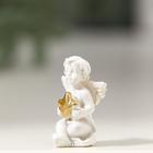 Сувенир полистоун "Белоснежный ангел с золотой звёздочкой" МИКС 2,4х1,2х0,9 см - Фото 4