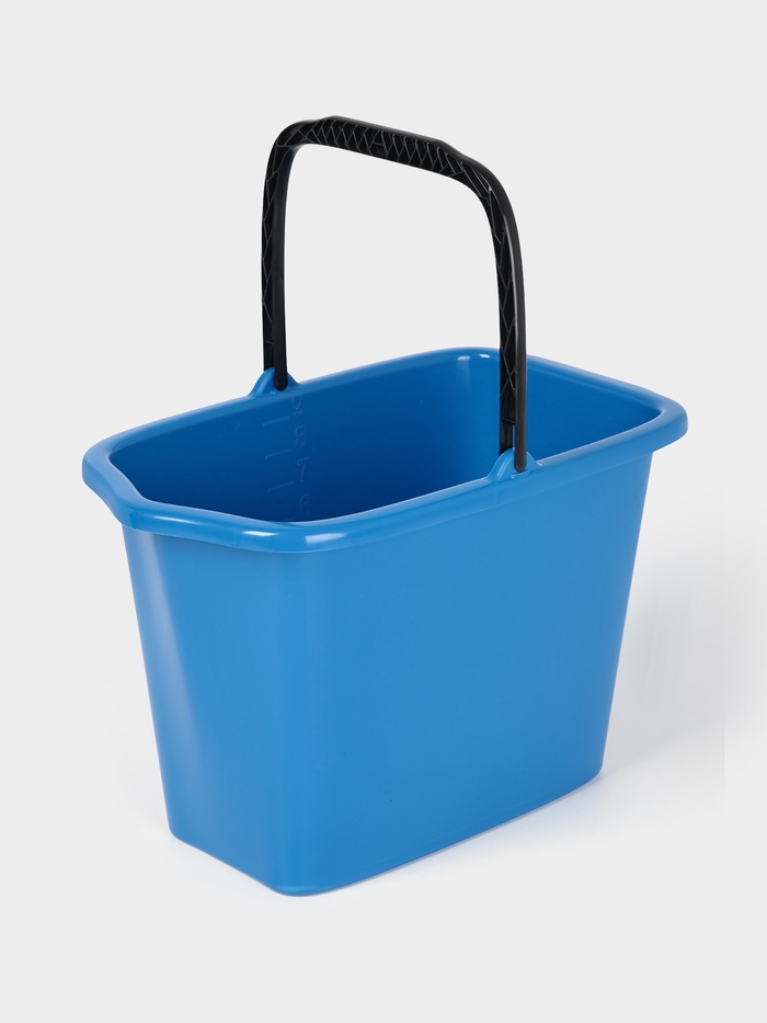 Ведро хозяйственно прямоугольное со сливом, 9.5 л, пластик, МИКС - Фото 1