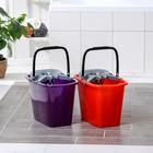 Ведро прямоугольное МОП, 15 л, со сливом и отжимом, МИКС - Фото 10