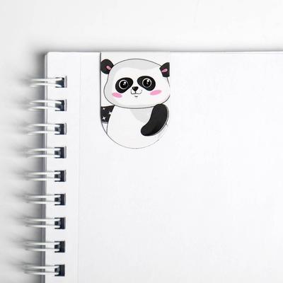 Закладки магнитные для книг, 6 шт. «Панда»
