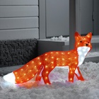 Светодиодная фигура «Лиса» 80×45×18 см, акрил, 120 LED, 8 режимов, 24 В, свечение белое - Фото 4