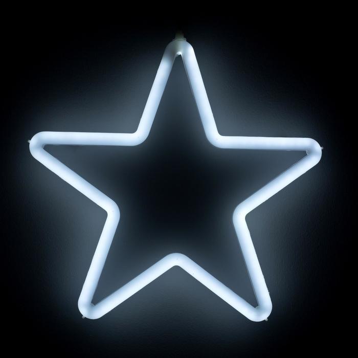 Светодиодная фигура «Звезда» 28 см, пластик, 220 В, свечение белое