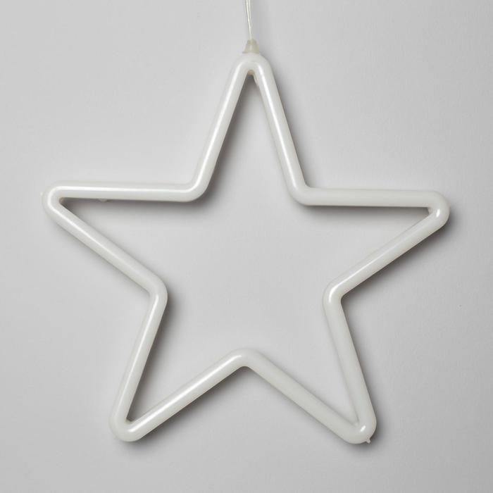 Светодиодная фигура «Звезда» 28 см, пластик, 220 В, свечение тёплое белое - фото 1911479416