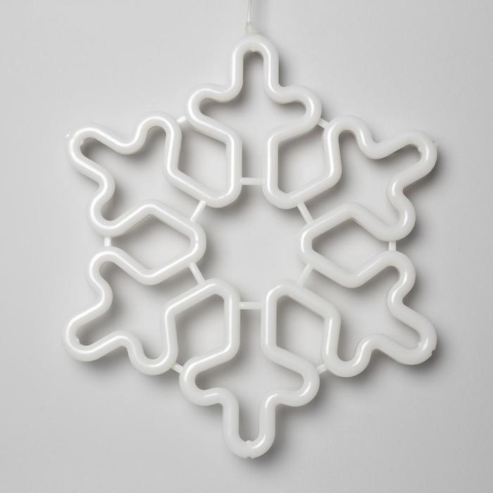 Светодиодная фигура «Снежинка» 30 см, пластик, 220 В, свечение мульти - фото 1907136891