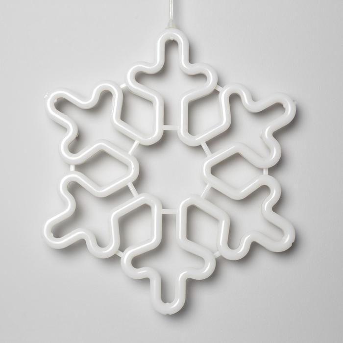 Светодиодная фигура «Снежинка» 30 см, пластик, 220 В, свечение белое - фото 1907136896
