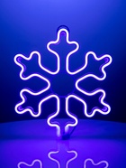 Светодиодная фигура «Снежинка» 30 см, пластик, 220 В, свечение синее - Фото 4