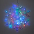 Светодиодная фигура «Снежинка» 39 см, акрил, 50 LED, 220 В, свечение мульти (RGB) - Фото 1