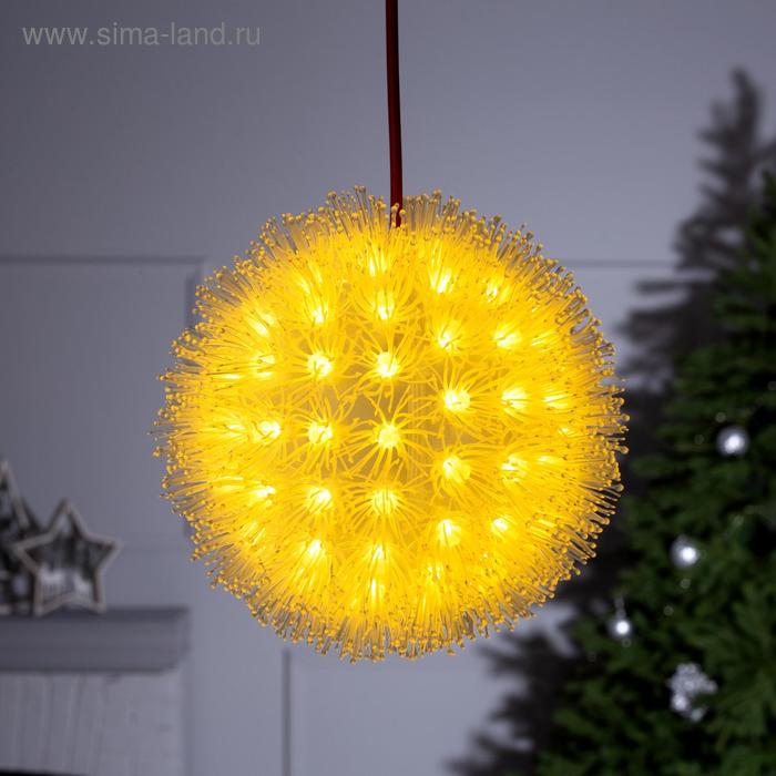 Светодиодная фигура «Ёжик» 18 см, пластик, 220 В, свечение тёплое белое - Фото 1