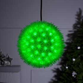 Светодиодная фигура «Ёжик» 18 см, пластик, 220 В, свечение зелёное