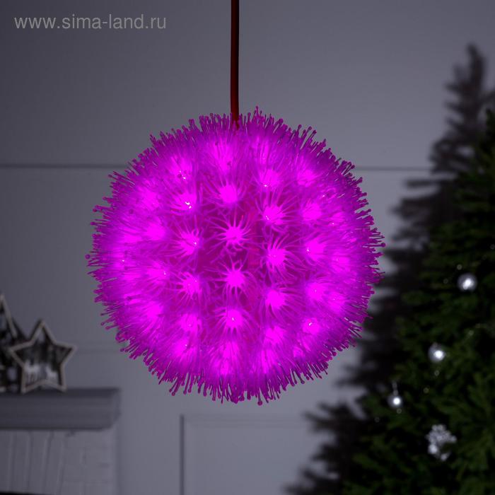 Светодиодная фигура «Ёжик» 18 см, пластик, 220 В, свечение розовое - Фото 1
