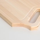 Доска разделочная и сервировочная "Модерника" с желобом для стока, ручкой, МАССИВ,28×20×2 см - фото 53353442