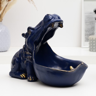 Подставка для мелочей "Бегемот" синий, 22х30см