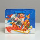 Пакет подарочный новогодний ламинированный «Новогодее веселье», MS 23 х 18 х 10 см - Фото 2