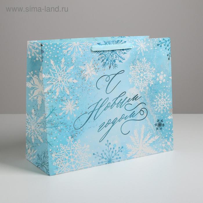Пакет ламинированный горизонтальный «Морозный день», XL 49 × 40 × 19 см - Фото 1