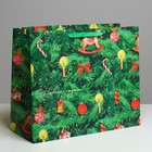 Пакет ламинированный горизонтальный «Ёлочка нарядная», XL 49 × 40 × 19 см - Фото 3