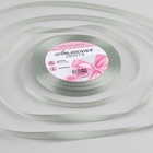 Лента атласная, 6 мм × 23 ± 1 м, цвет серебряный №176 - Фото 1