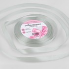 Лента атласная, 10 мм, 23±1 м, цвет серебряный №176 - Фото 1