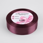 Лента атласная, 25 мм × 23 ± 1 м, цвет бурый №284 - Фото 2