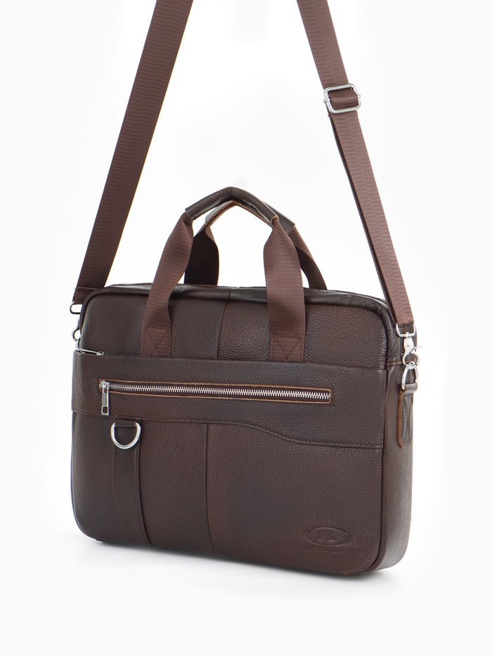 Сумка деловая мужская Fidelio Largo, на молнии, 40×9×29 см, коричневая - Фото 1