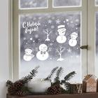 Наклейка для окон «Снеговики», многоразовая, 50 × 70 см - Фото 2
