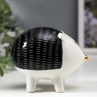 Сувенир керамика "Ёжик в очках" бело-чёрный с золотом 8,8х7,8х11 см - Фото 3