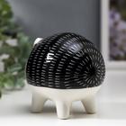 Сувенир керамика "Ёжик в очках" бело-чёрный с золотом 8,8х7,8х11 см - Фото 4