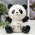 Сувенир керамика "Весёлая панда" бело-чёрный с золотом 13х9,6х11 см - фото 2914005
