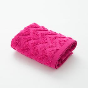 Полотенце махровое LoveLife Zig-Zag 50х90 см, цвет ярко-розовый,100% хлопок, 360 гр/м2